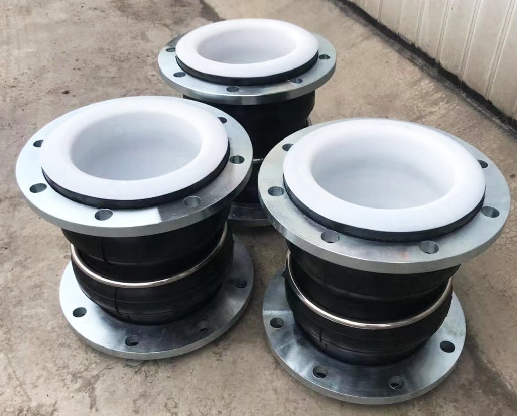 Double sphere rubber expansion joint side profile